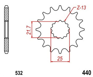 Zębatka przednia 15 Suzuki RF 900 GSX 1100 GSX-R 1100 OEM 27511-48B00/58B00