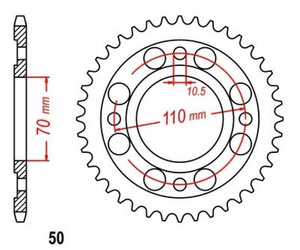 Zębatka tylna Honda CB 250 CB 400 CM 400 OEM 41200-414-710