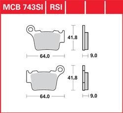 LG klocki hamulcowe tył MCB 743 SI