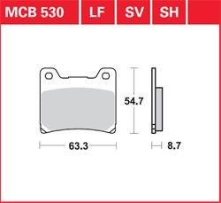 Klocki hamulcowe przód MCB 530 LG YAMAHA KAWASAKI SUZUKI