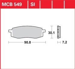 LG klocki hamulcowe przód MCB 549