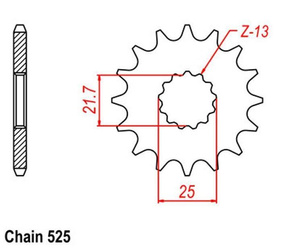 Pignon avant 17 dents Suzuki DL1000 DL650 GSF650 OEM 27510-20A20