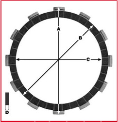 KUPPLUNGSSCHEIBEN MZ 125 SM / RT 00-08, (EBS4436)
