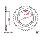 Pignone posteriore 45T 520 Husaberg FC/FE KTM Duke 400/620/640 JTR89745