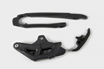 SET SLIP + GUIDA CATENA KTM EXC 125/200/250/300, EXC-F 350/450 '12-21, EXC-F 500 '14-21, COLORE NERO