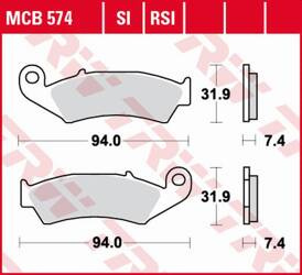 ZF KLOCKI HAMULCOWE KH125 ORGANIC HONDA XLR 125R '98-'99, NX 250 '88-'95, XL 250R BAJA '88-'91, XR 250R '88-'95, XR 60