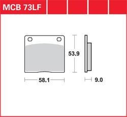 Klocki hamulcowe tył LG MCB 73LF KAWASAKI Z ZG Z1R SUZUKI GS GSX GV XN