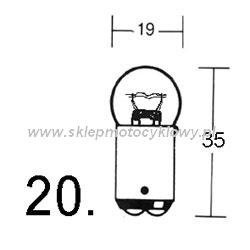 żarówka 12V 23/8W BAY15D
