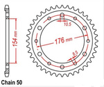 Zębatka tylna 44T 530 Honda CBR 900 RR Fireblade 41201-MAT-000