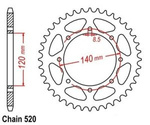 ZEBATKA TYLNA 43 KAWASAKI BJ 250 KL 650 B