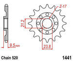 Zębatka przednia 14T Suzuki RM-Z 450 / RMX 450 2005-2012