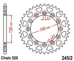 Zębatka tylna Yamaha YZ 125 250 400 426 450 OEM 41201-KE8-000