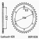 Zębatka tylna Yamaha SR 500 1991-1999 OEM 3GW-25455-20